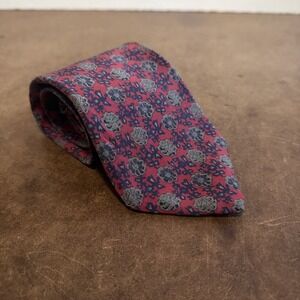 Vintage Christian Dior Tie Men Pink Gray Blue Geometric Abstract